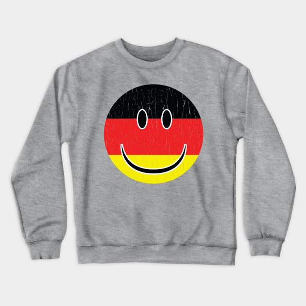 Smiley Germany Flag Fan German Fan Gift Crewneck Sweatshirt by atomguy